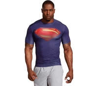 超人紧身短袖T恤（深蓝色款）