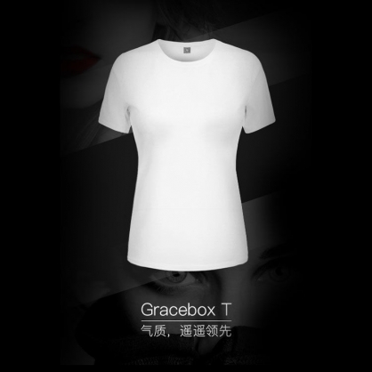 【2016独家定制】 Gracebox T夏季女士短袖T恤纯棉纯色黑白灰精致包